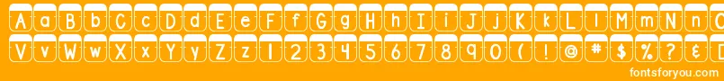 fuente DjbFileFolderTabs – Fuentes Blancas Sobre Fondo Naranja