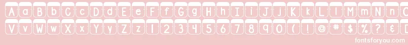 フォントDjbFileFolderTabs – ピンクの背景に白い文字