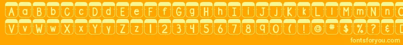 DjbFileFolderTabs Font – Yellow Fonts on Orange Background