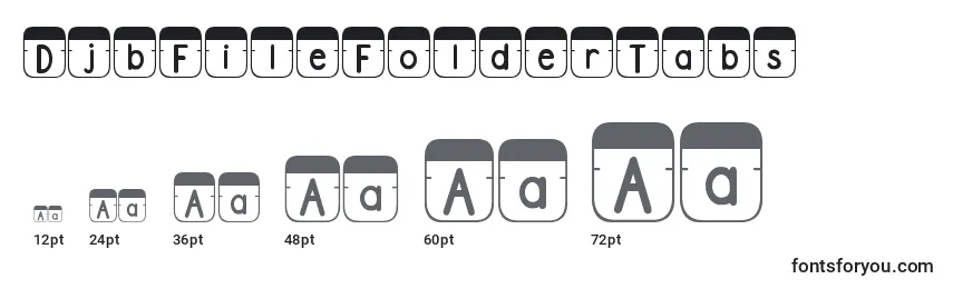 Größen der Schriftart DjbFileFolderTabs