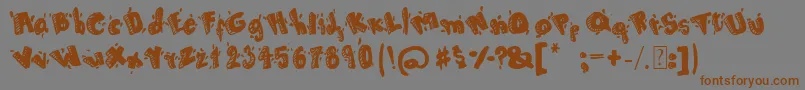 Cartoon80 Font – Brown Fonts on Gray Background