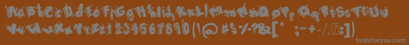 Шрифт Cartoon80 – серые шрифты на коричневом фоне