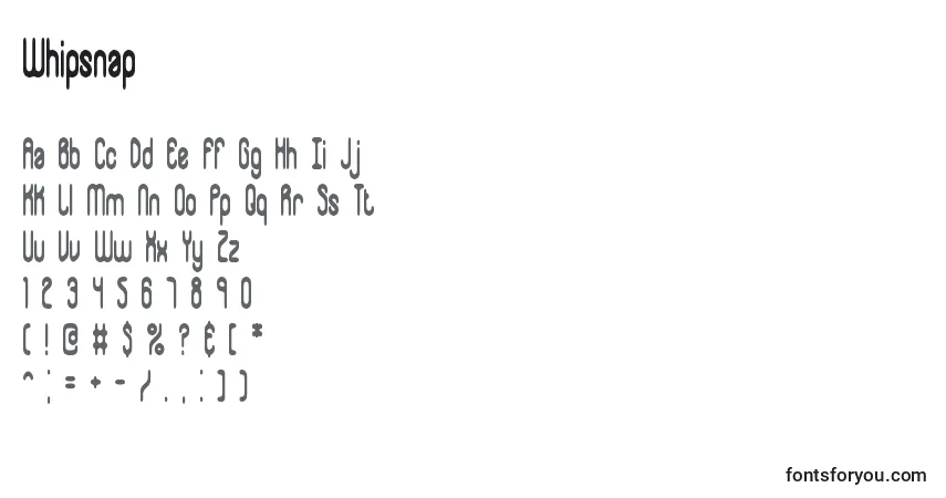 Шрифт Whipsnap – алфавит, цифры, специальные символы