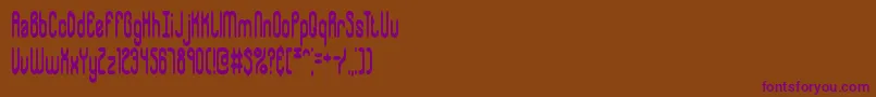 Whipsnap-Schriftart – Violette Schriften auf braunem Hintergrund