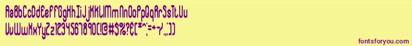 Whipsnap Font – Purple Fonts on Yellow Background