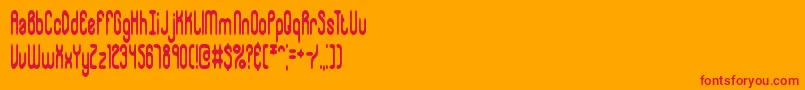 Whipsnap Font – Red Fonts on Orange Background