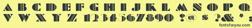 Feteaccompli Font – Black Fonts on Yellow Background