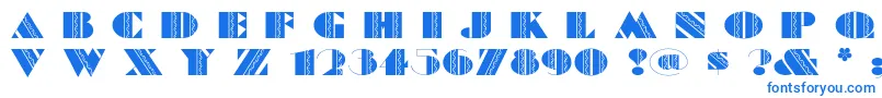Feteaccompli Font – Blue Fonts on White Background