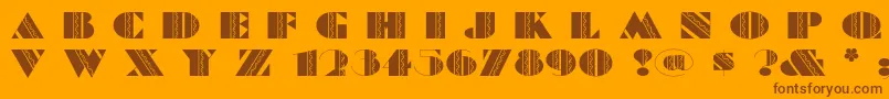 Feteaccompli Font – Brown Fonts on Orange Background