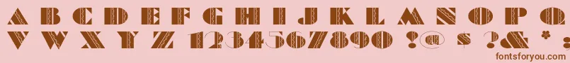Feteaccompli Font – Brown Fonts on Pink Background