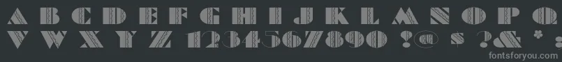 Feteaccompli Font – Gray Fonts on Black Background