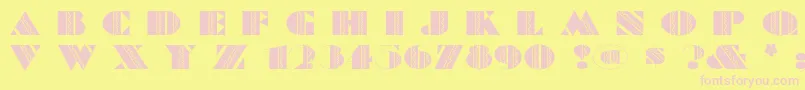 Feteaccompli Font – Pink Fonts on Yellow Background