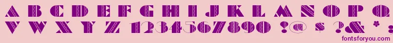 Feteaccompli Font – Purple Fonts on Pink Background