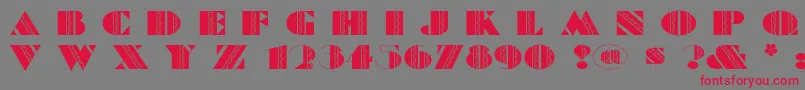 Feteaccompli Font – Red Fonts on Gray Background
