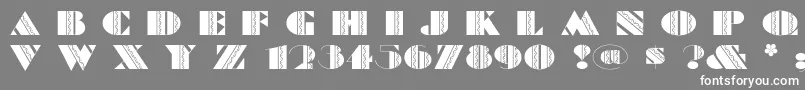 Feteaccompli Font – White Fonts on Gray Background