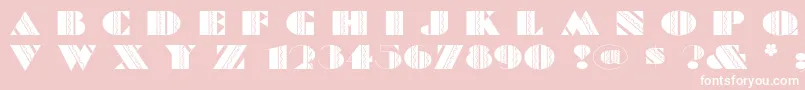 フォントFeteaccompli – ピンクの背景に白い文字