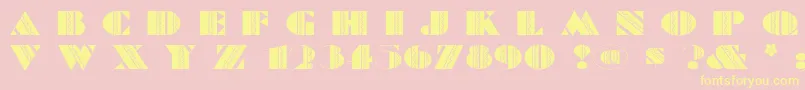 Feteaccompli Font – Yellow Fonts on Pink Background