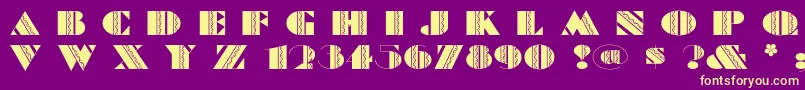 Feteaccompli Font – Yellow Fonts on Purple Background