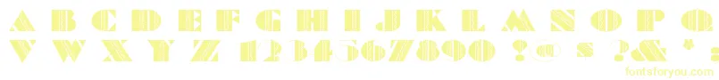 Feteaccompli Font – Yellow Fonts on White Background