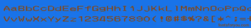Подробнее о шрифте MerchantCopyWide Шрифт MerchantCopyWide – коричневые шрифты на синем фоне