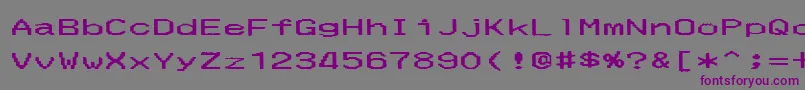 MerchantCopyWide Font – Purple Fonts on Gray Background