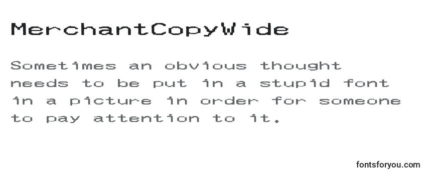 MerchantCopyWide Font