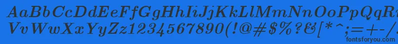 EuclidBoldItalic Font – Black Fonts on Blue Background