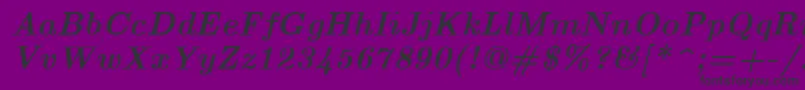 フォントEuclidBoldItalic – 紫の背景に黒い文字
