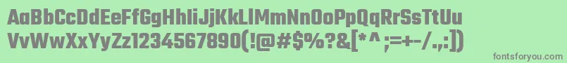 TekoBold Font – Gray Fonts on Green Background
