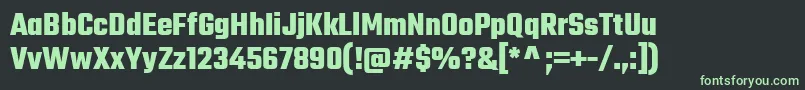 Шрифт TekoBold – зелёные шрифты на чёрном фоне