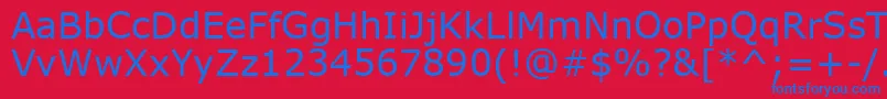 VerdanaKoi8 Font – Blue Fonts on Red Background