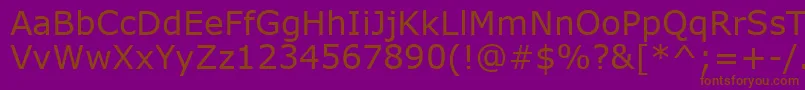 VerdanaKoi8 Font – Brown Fonts on Purple Background