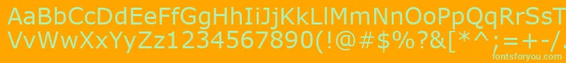 VerdanaKoi8 Font – Green Fonts on Orange Background