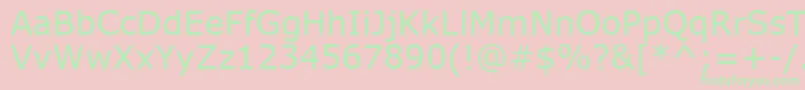 VerdanaKoi8 Font – Green Fonts on Pink Background