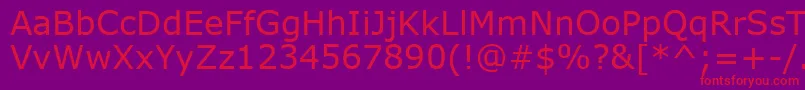 VerdanaKoi8 Font – Red Fonts on Purple Background