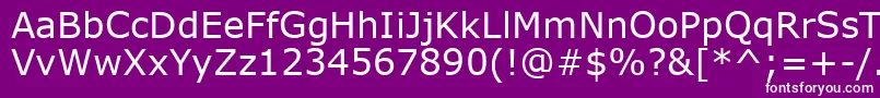 VerdanaKoi8 Font – White Fonts on Purple Background