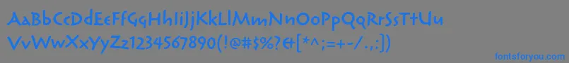 ReliqstdSemiboldactive Font – Blue Fonts on Gray Background