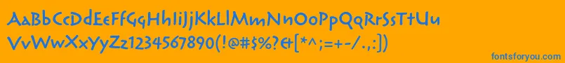ReliqstdSemiboldactive Font – Blue Fonts on Orange Background