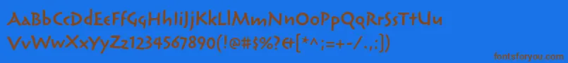ReliqstdSemiboldactive Font – Brown Fonts on Blue Background