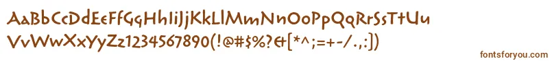 Шрифт ReliqstdSemiboldactive – коричневые шрифты на белом фоне