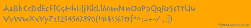 Weitere Informationen zur ReliqstdSemiboldactive-Schriftart ReliqstdSemiboldactive-Schriftart – Graue Schriften auf orangefarbenem Hintergrund