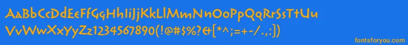 ReliqstdSemiboldactive Font – Orange Fonts on Blue Background