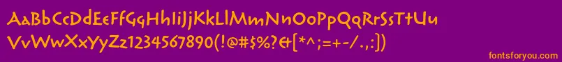 ReliqstdSemiboldactive Font – Orange Fonts on Purple Background