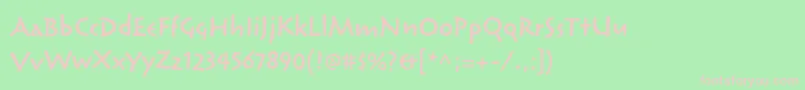 ReliqstdSemiboldactive Font – Pink Fonts on Green Background