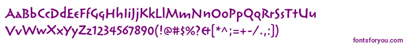 ReliqstdSemiboldactive Font – Purple Fonts on White Background