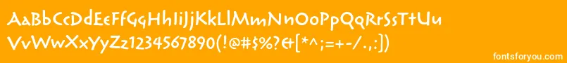 ReliqstdSemiboldactive Font – White Fonts on Orange Background