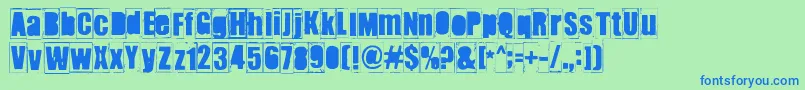 Ikhioogla2 Font – Blue Fonts on Green Background