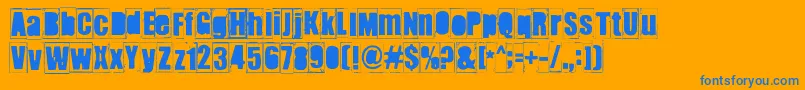 Ikhioogla2 Font – Blue Fonts on Orange Background