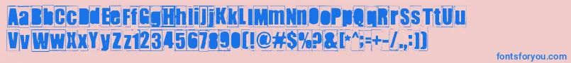 Ikhioogla2 Font – Blue Fonts on Pink Background