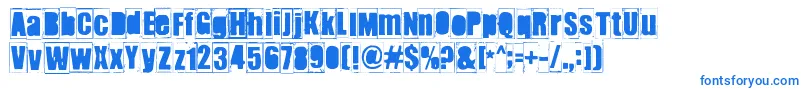 Ikhioogla2 Font – Blue Fonts on White Background